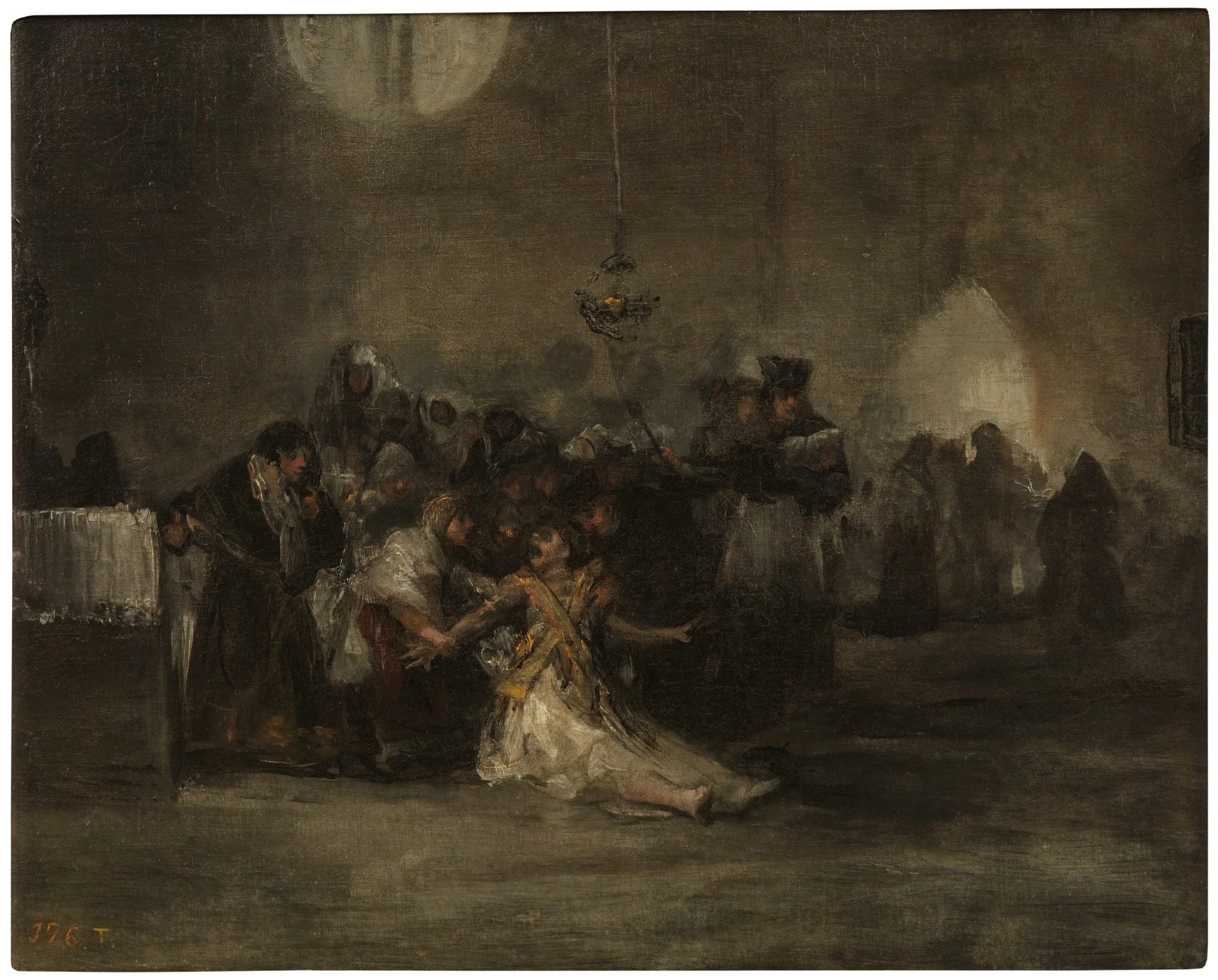 El exorcismo, by Unknown, oil, 1801