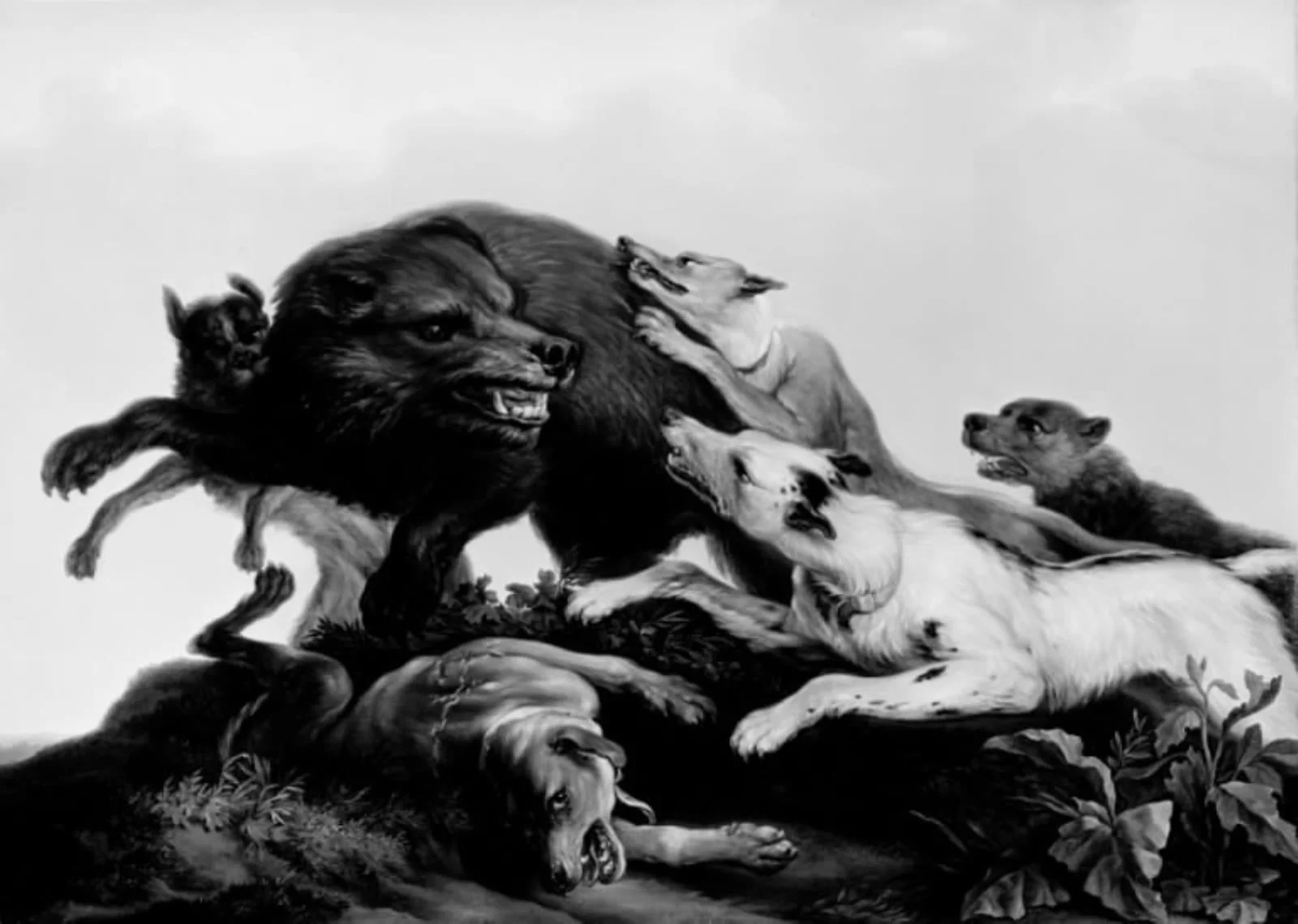 Bjørnejagt, by Unknown, 1750