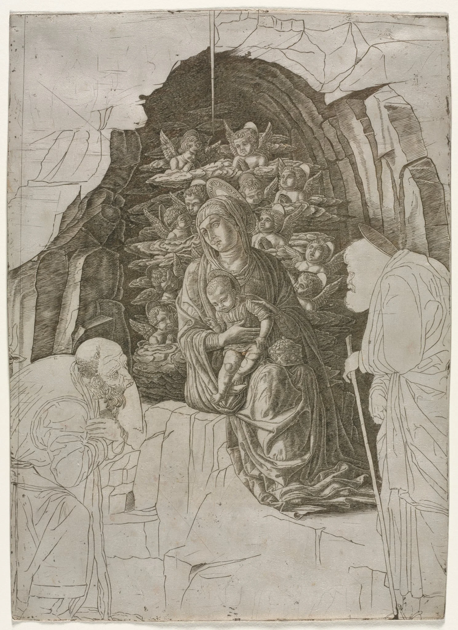 Virgin and Child in the Grotto (Adoration of the Magi), by the so-called Premier Engraver, 1500