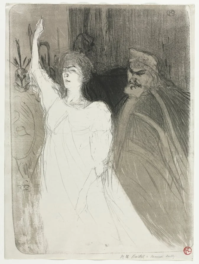A Princely Idyl, Clara Ward, by Henri de Toulouse-Lautrec, 1894