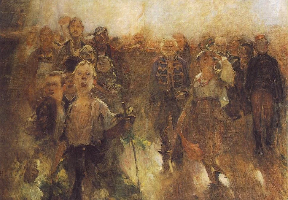 "The Rákóczi-March" (Study), by Simon Hollósy, oil, 1900