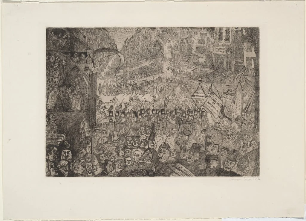 Untitled, by James Ensor, ink, 1898