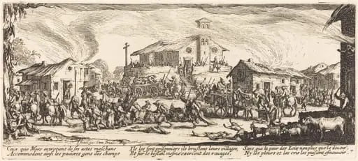 Plundering and Burning a Village
