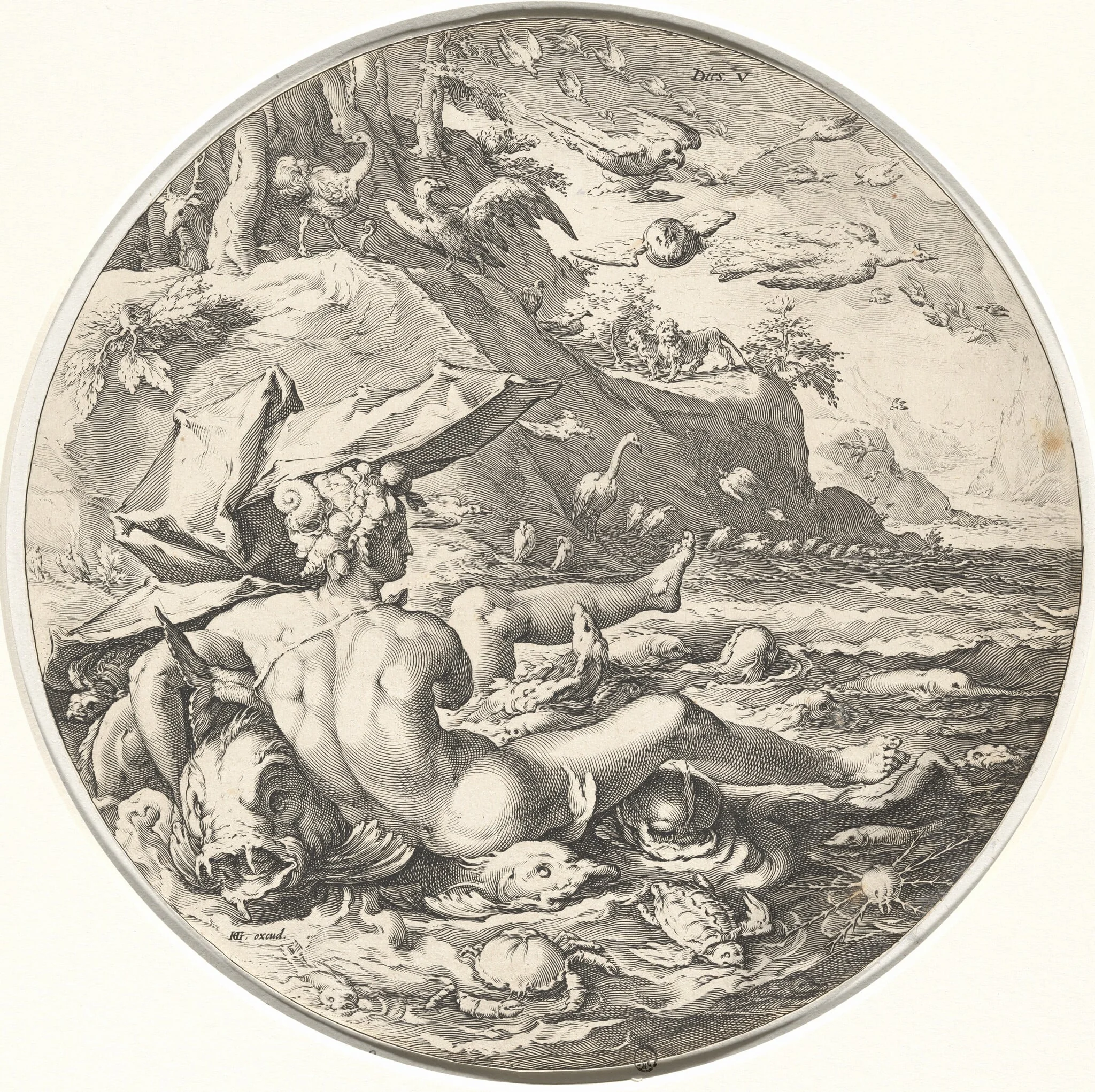 Dies V (Fifth Day), by Jan Muller, ink, 1589