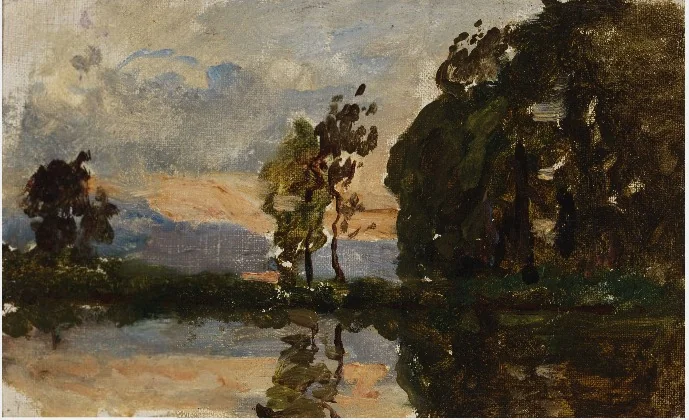 Trees by the Water, Sunset