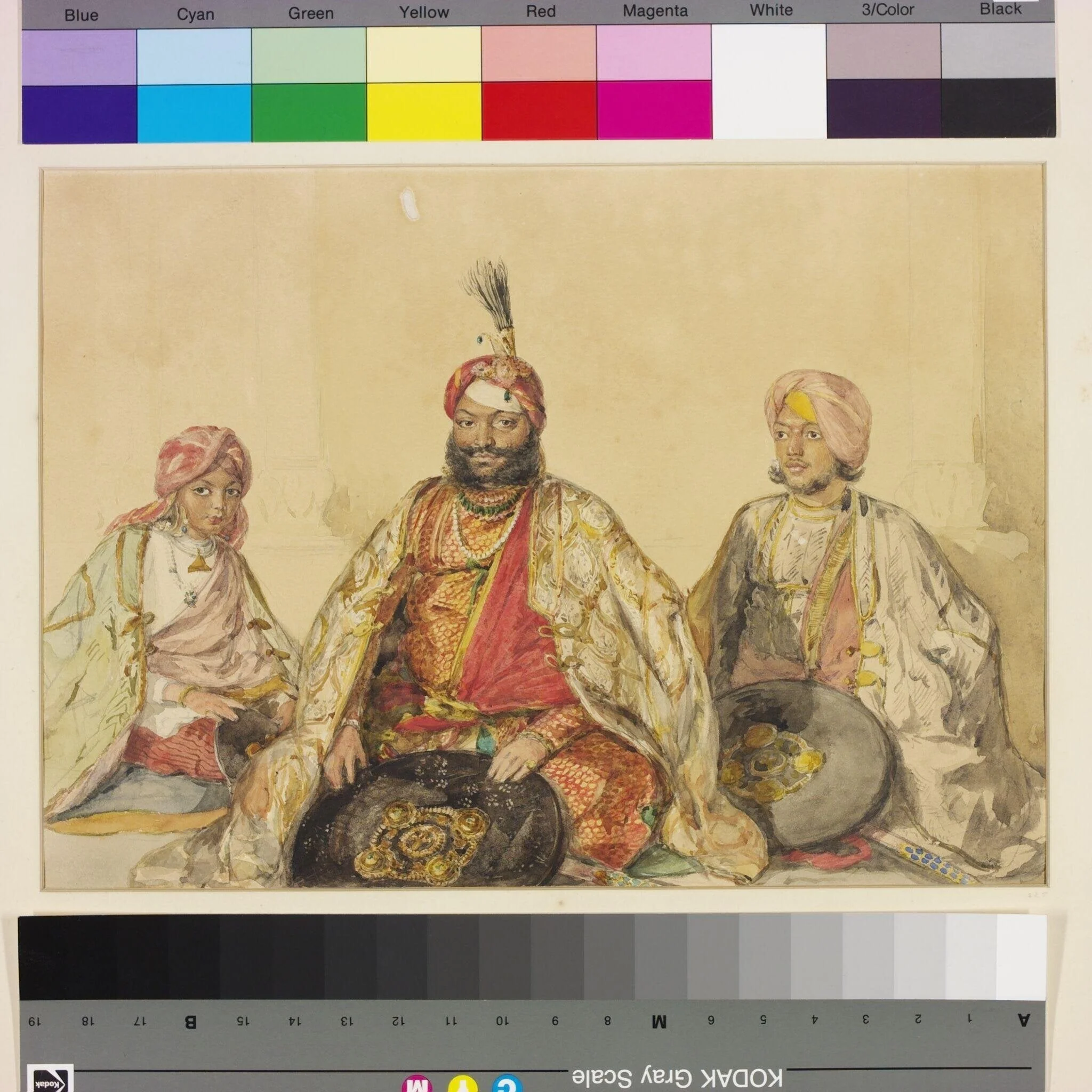 Nawab Sheik Imam-u-din, late Governor of Kashmir, by William Carpenter, paint, 1855