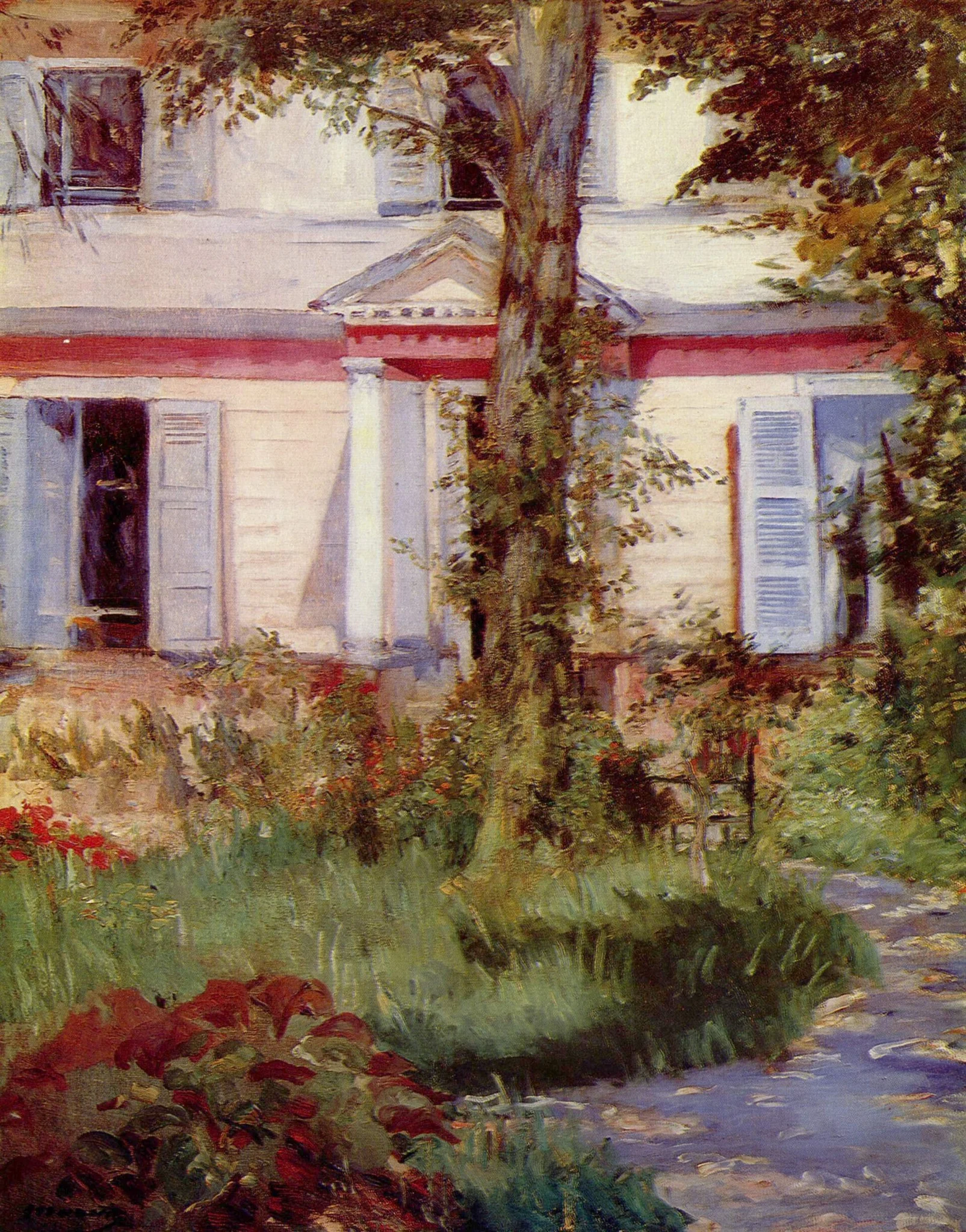 The House at Rueil, by Edouard Manet, oil, 1892