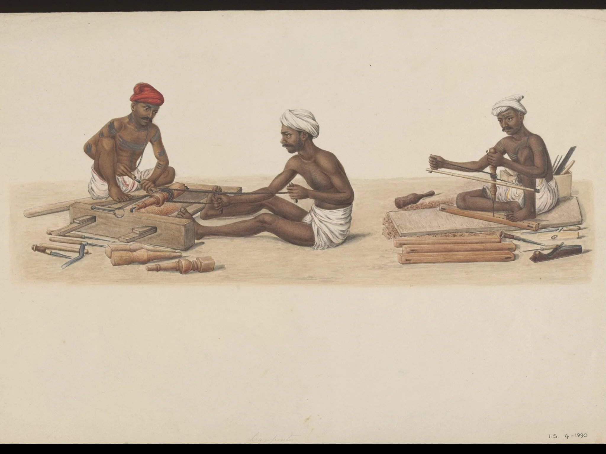 Carpenter, by Unknown, paint, 1840