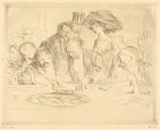 A la table de jeu (2e planche) (At the Gambling Table) (second plate)