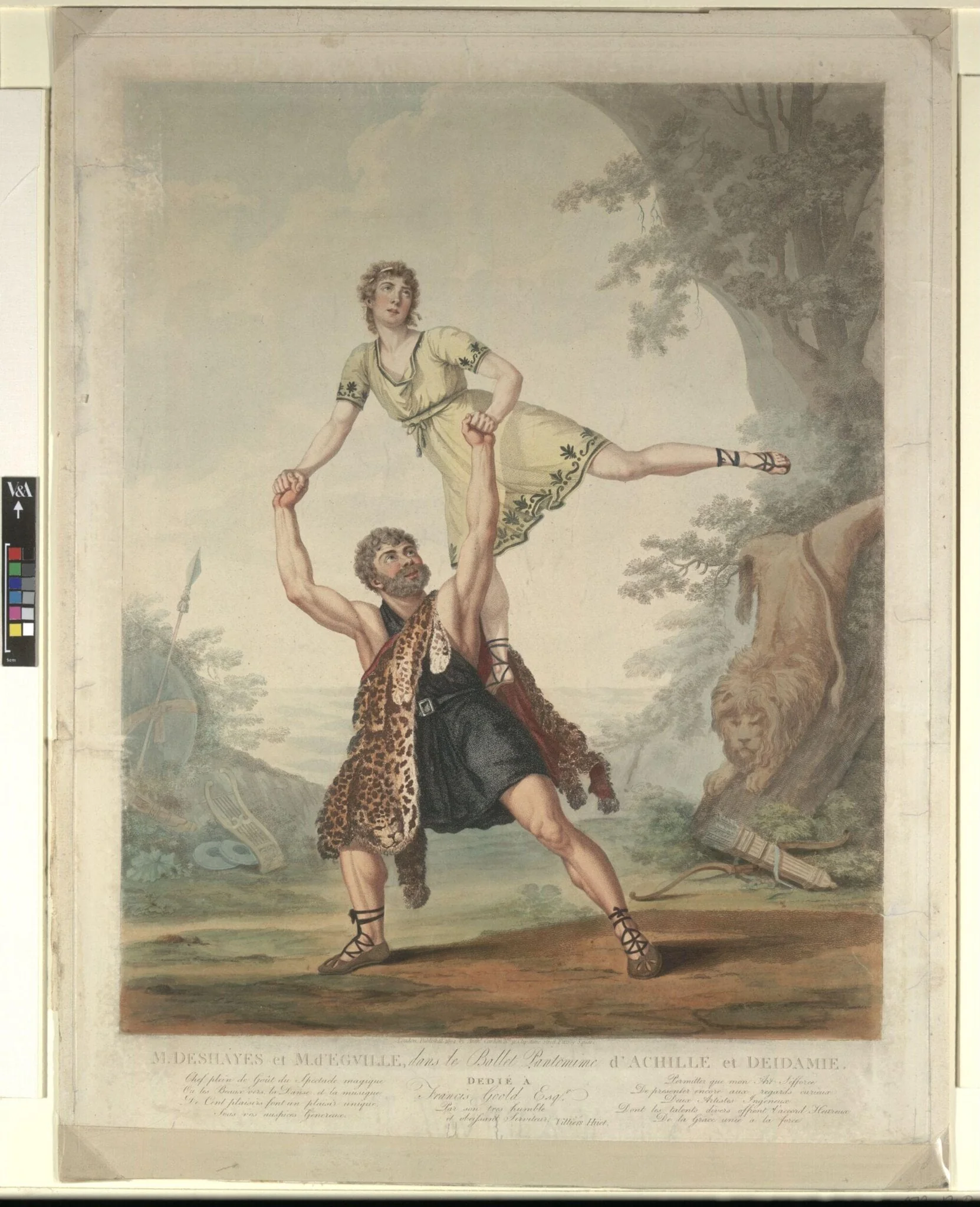 M. Deshayes et M. d'Egville, dans le Ballet Pantomime d'Achille et Deidamie, by Villiers Huët, 1804