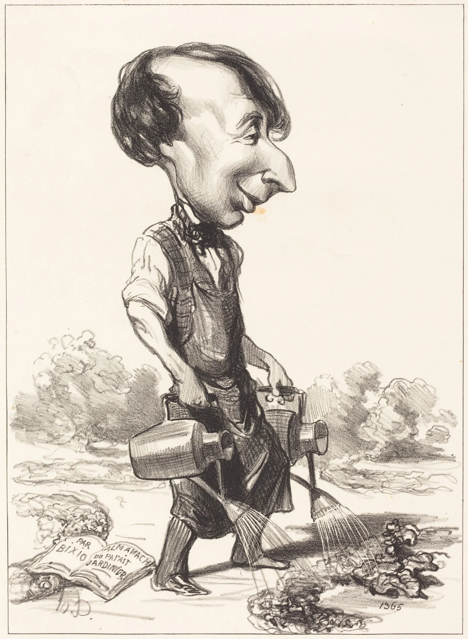 J. Alexandre Bixio, by Honoré Daumier, ink, 1849
