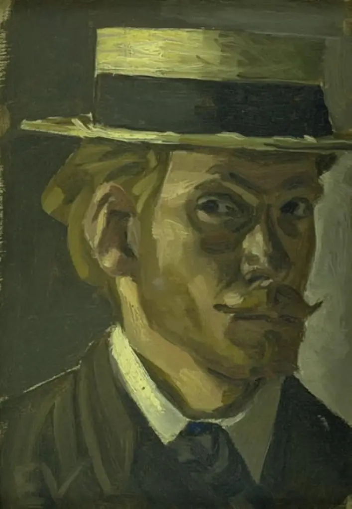 Self-Portrait with a Straw Hat