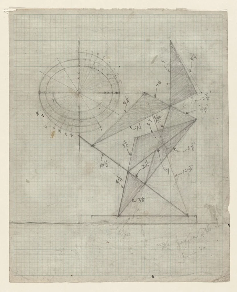 Untitled, by Richard Lippold, graphite, 1949