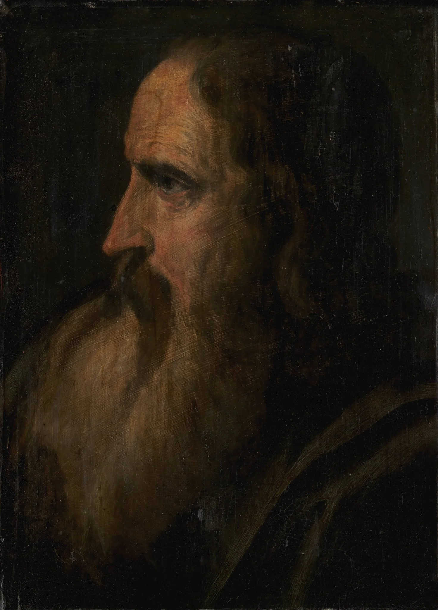 Portræt af skægget mand, by Unknown, 1750