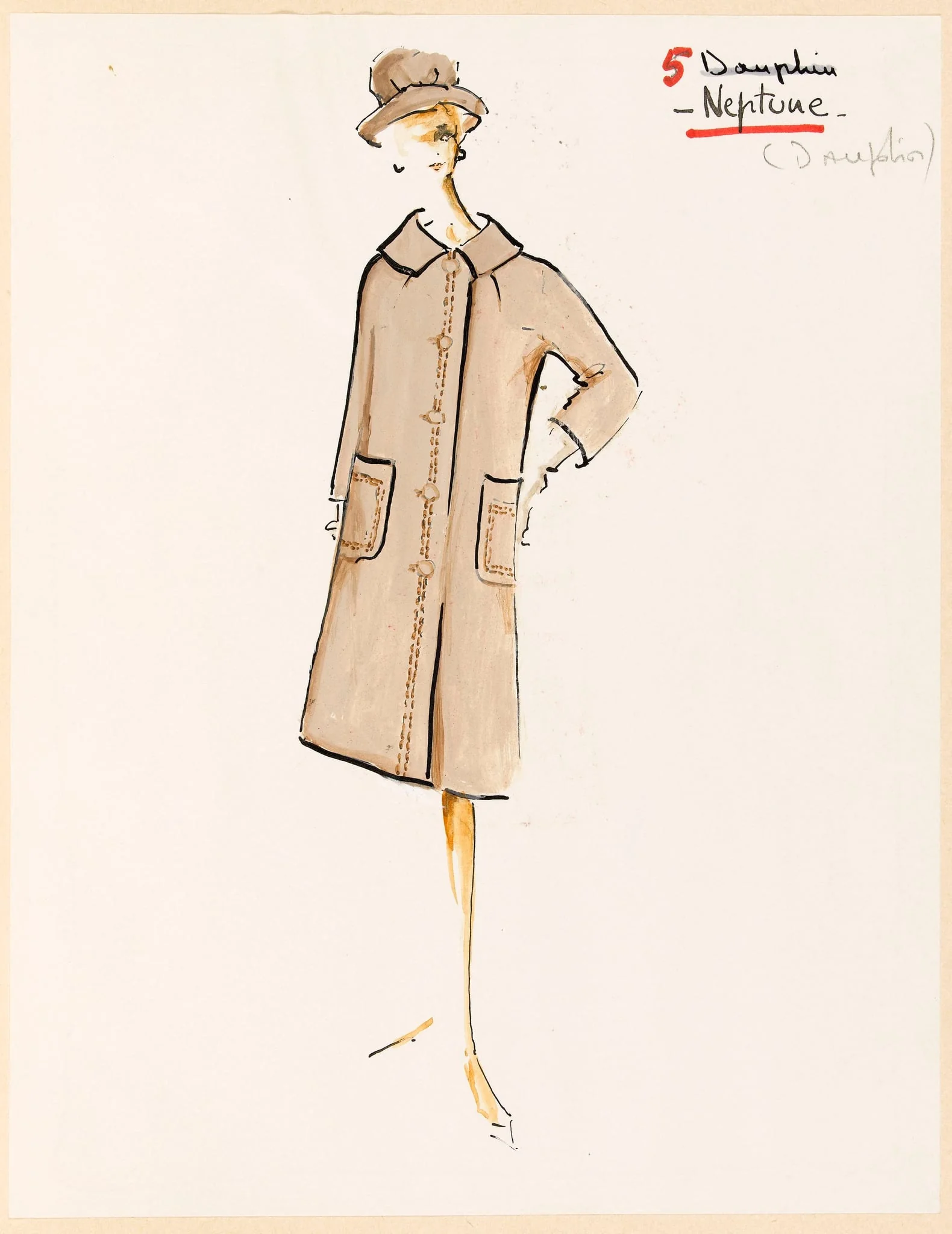 Neptune - Dauphin, by Marie-Louise Carven, 1967