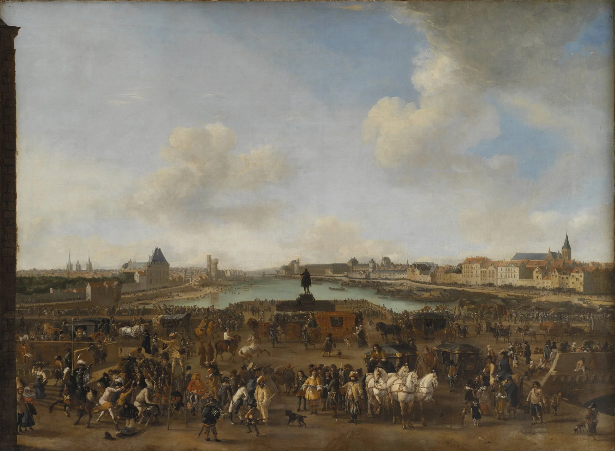 View of Paris seen from the Place Dauphine, by Unknown, 1650