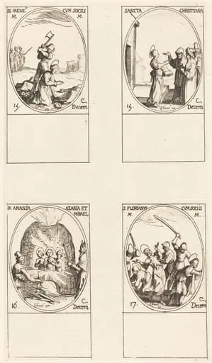 St. Irene & Companions; St. Christiana; Sts. Anania, Azaria & Misael; St. Florianus & Companions