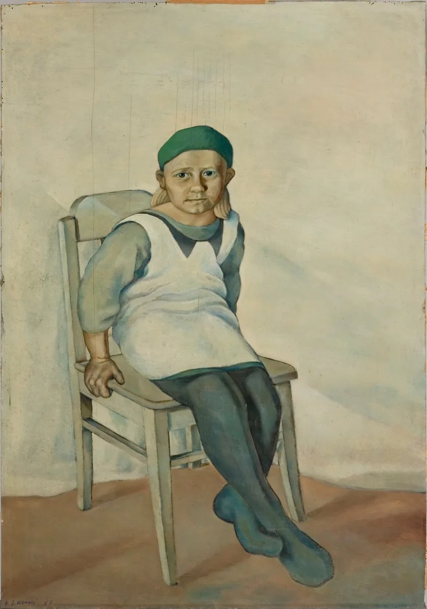 Istuva tyttö
