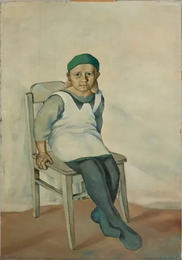Istuva tyttö