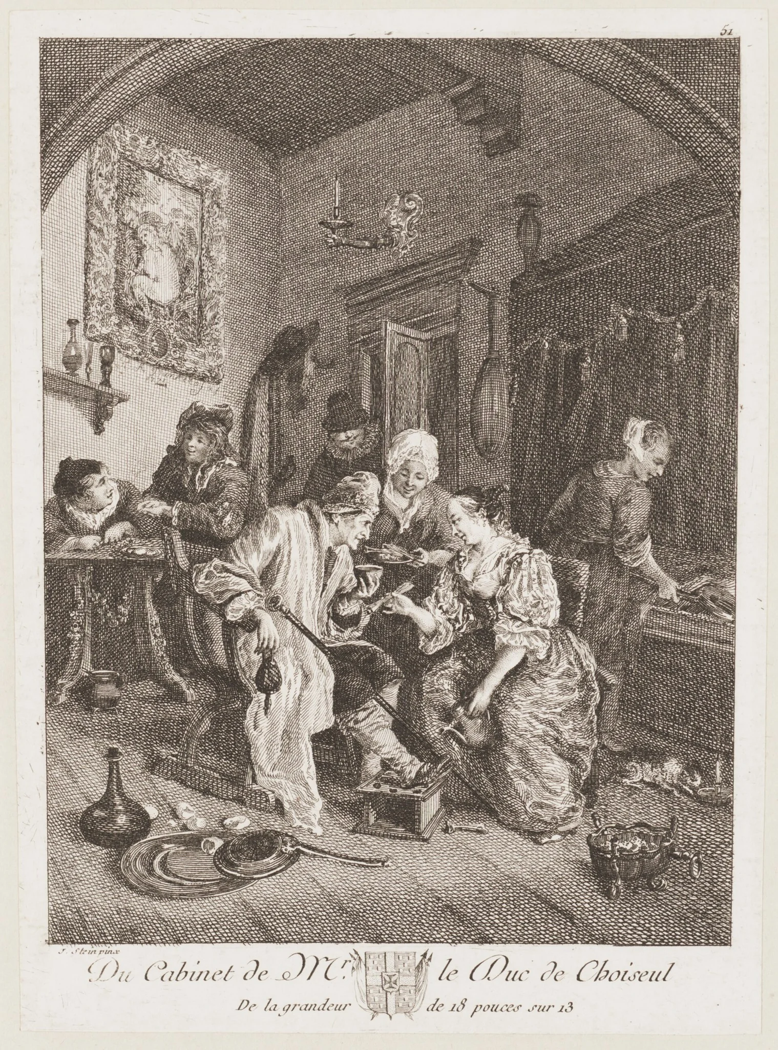 The Sick Greybeard (or, "January and May"), by Jan Steen, oil, 1662
