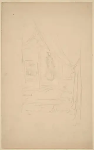 Sketch of Mrs. Godwin's Portrait when hung at the Society of British Artists