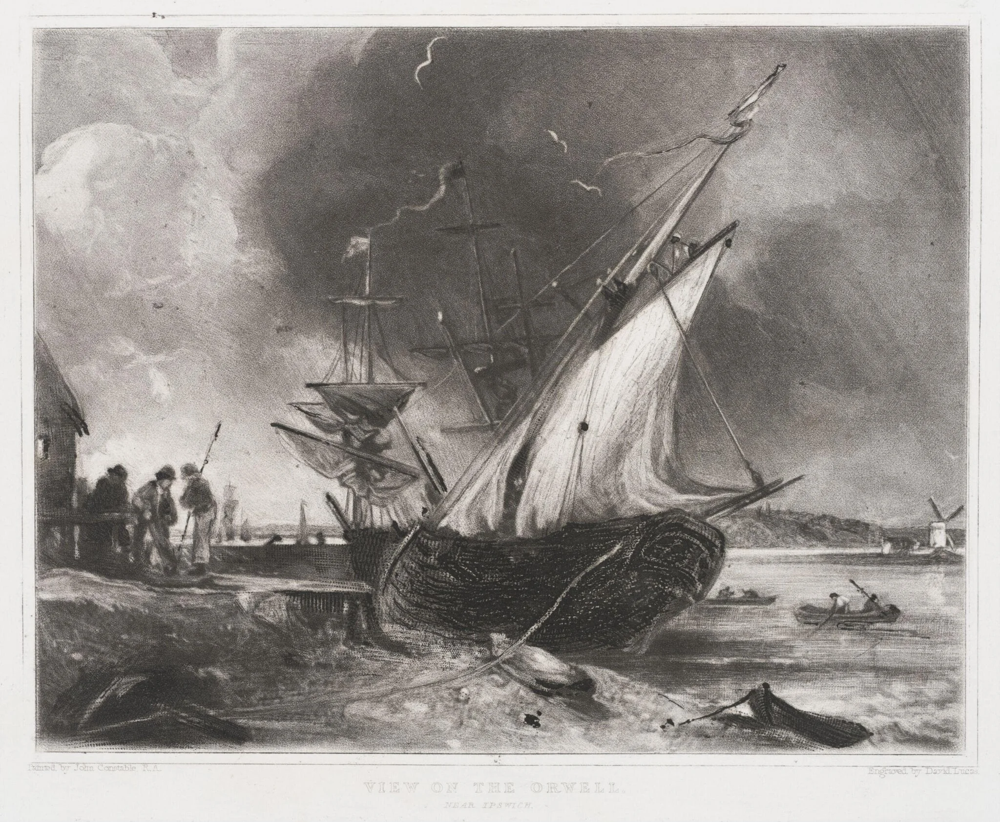 VIEW ON THE ORWELL. NEAR IPSWICH, by John Constable, 1855