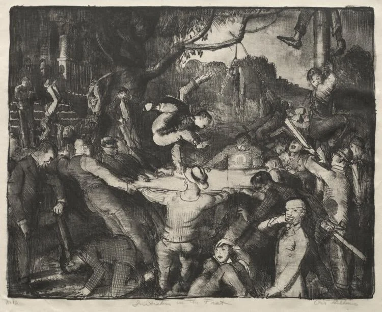 Initiation in the Frat, by George Bellows, 1917