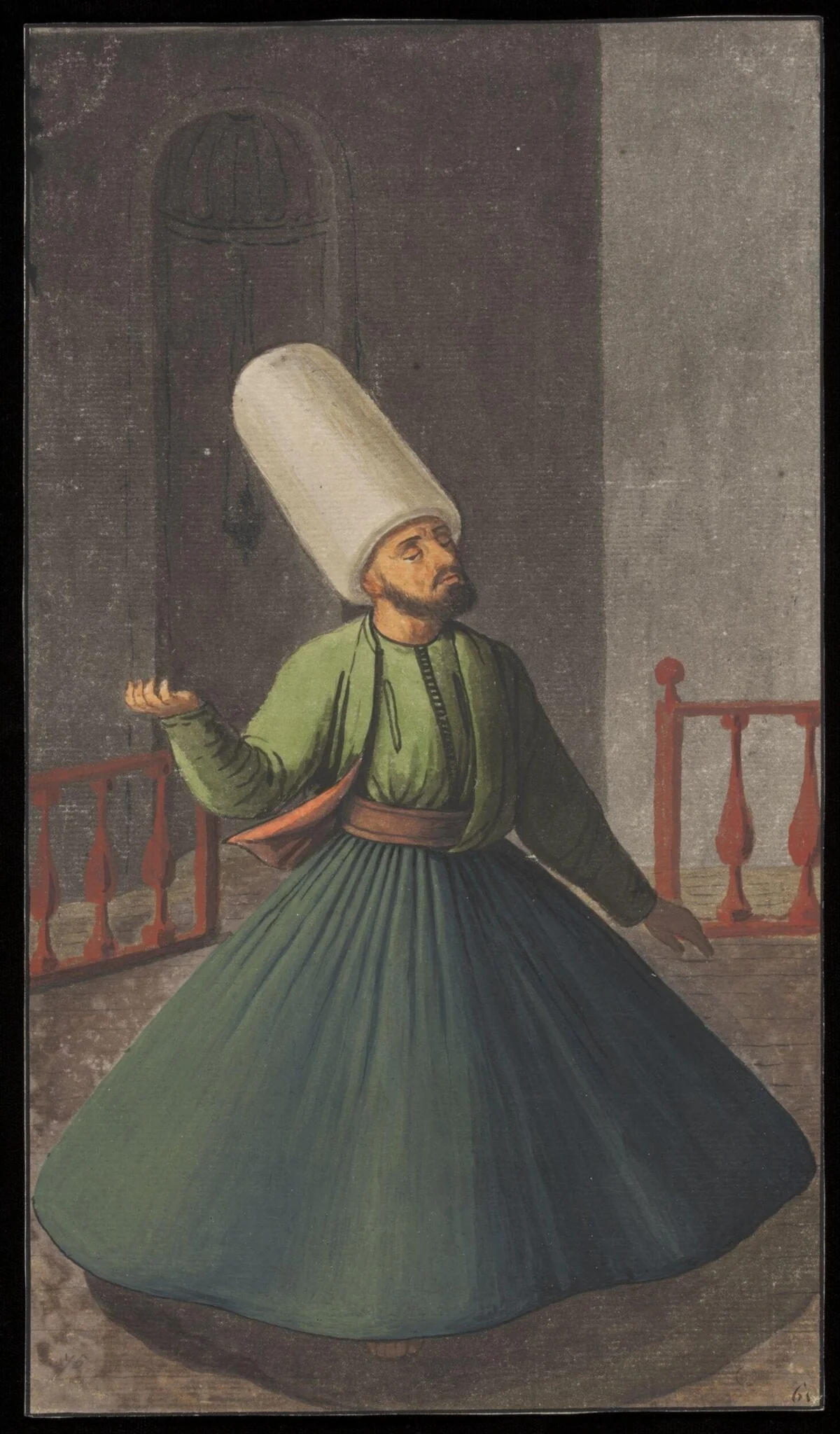 A Mevlevi, or Whirling Dervish