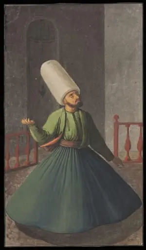 A Mevlevi, or Whirling Dervish