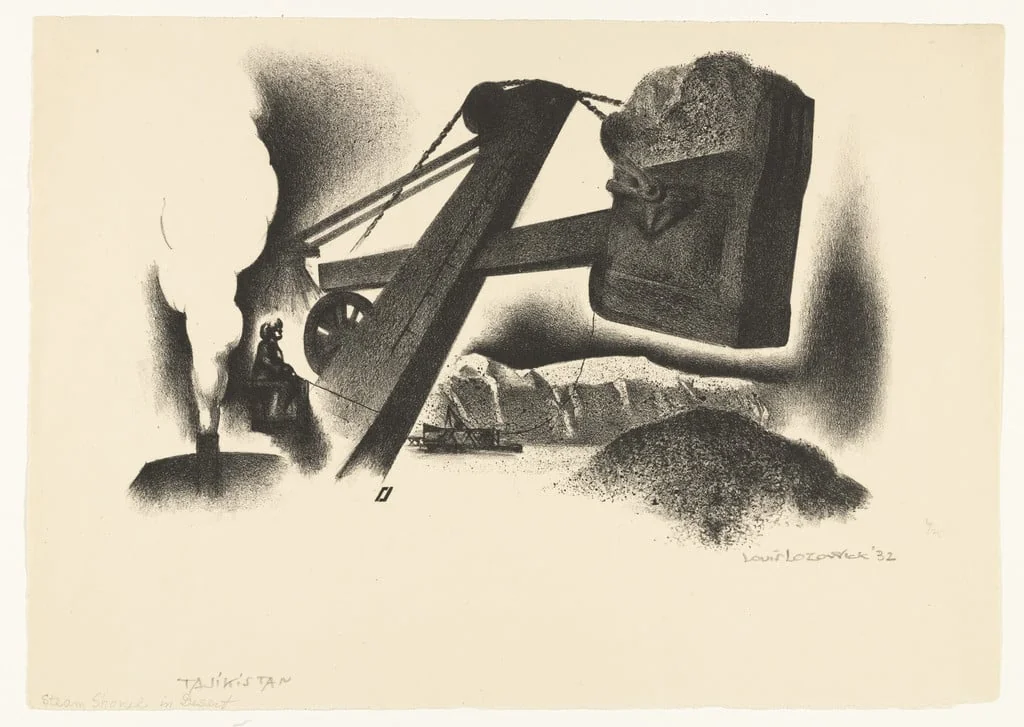 Untitled, by Louis Lozowick, ink, 1932