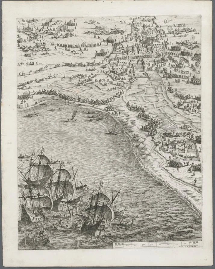 The Siege of La Rochelle: Plate 12, by Jacques Callot, 1629