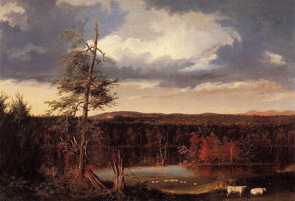 Landscape, the Seat of Mr. Featherstonhaugh in the Distance, by Thomas Cole, oil, 1826