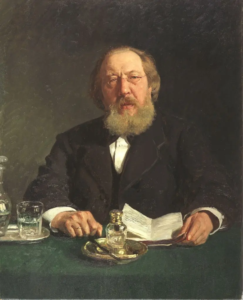 Portrait of poet and slavophile Ivan Sergeyevich Aksakov