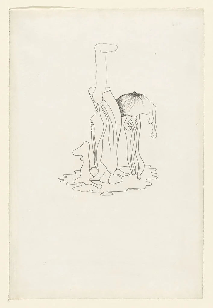 Untitled, by Yves Tanguy, ink, 1934