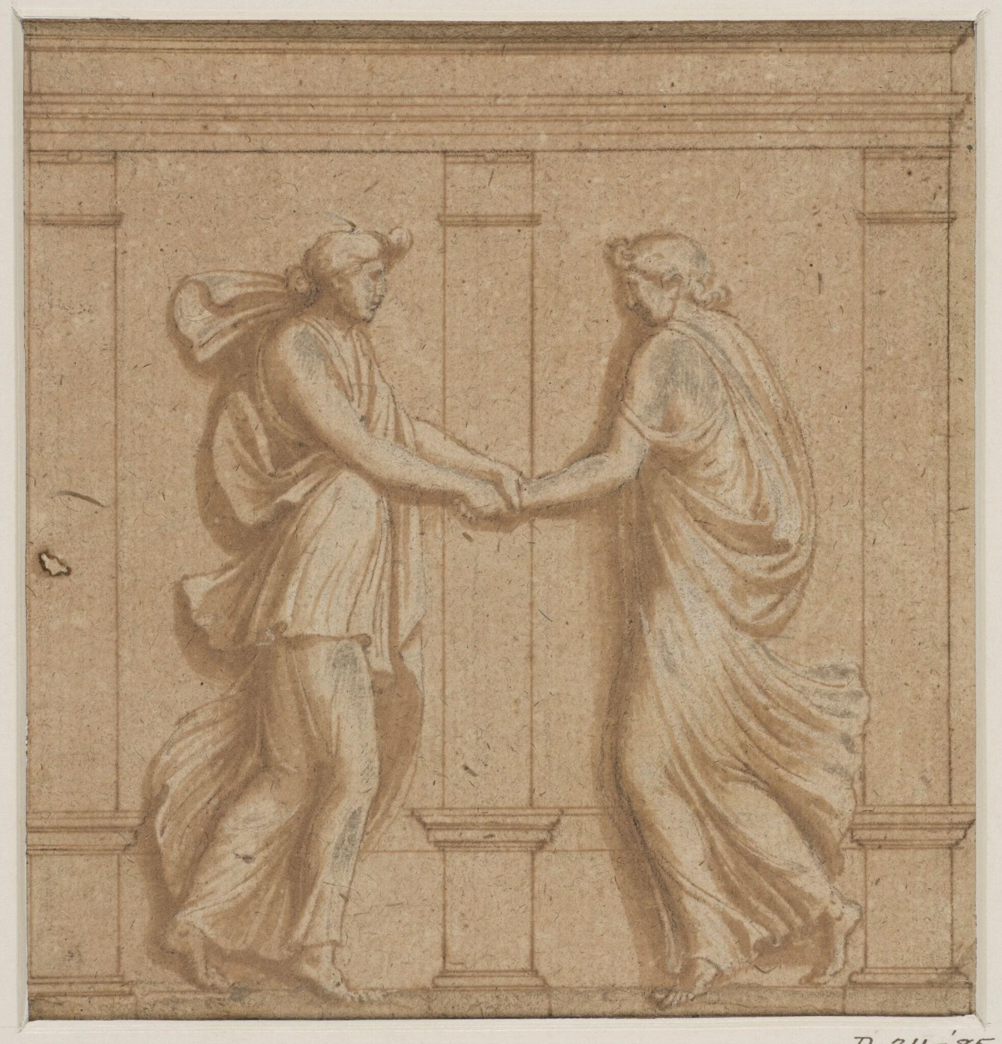 Two figures, by Unknown, 1650