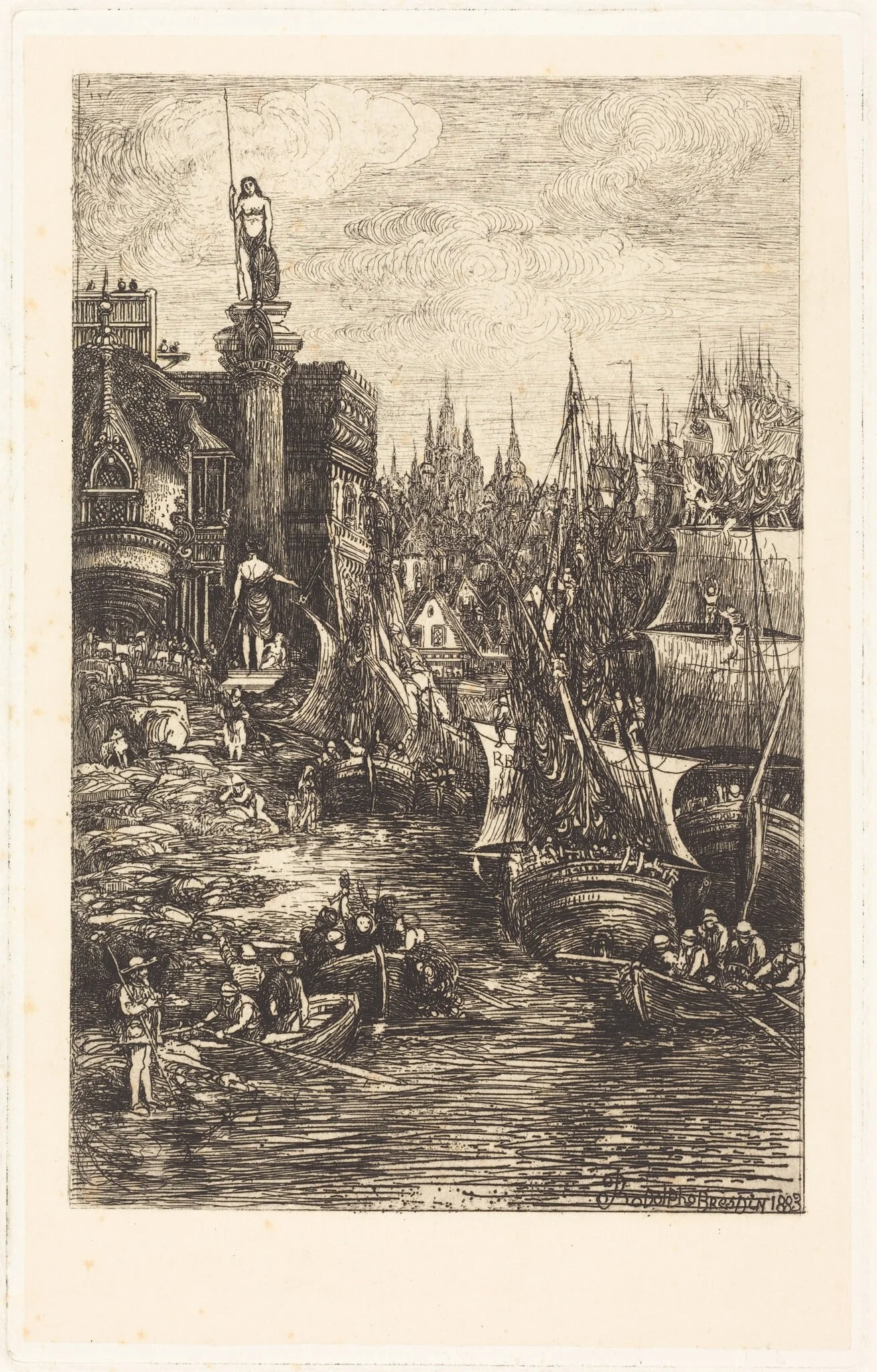 My Dream, by Rodolphe Bresdin, ink, 1883