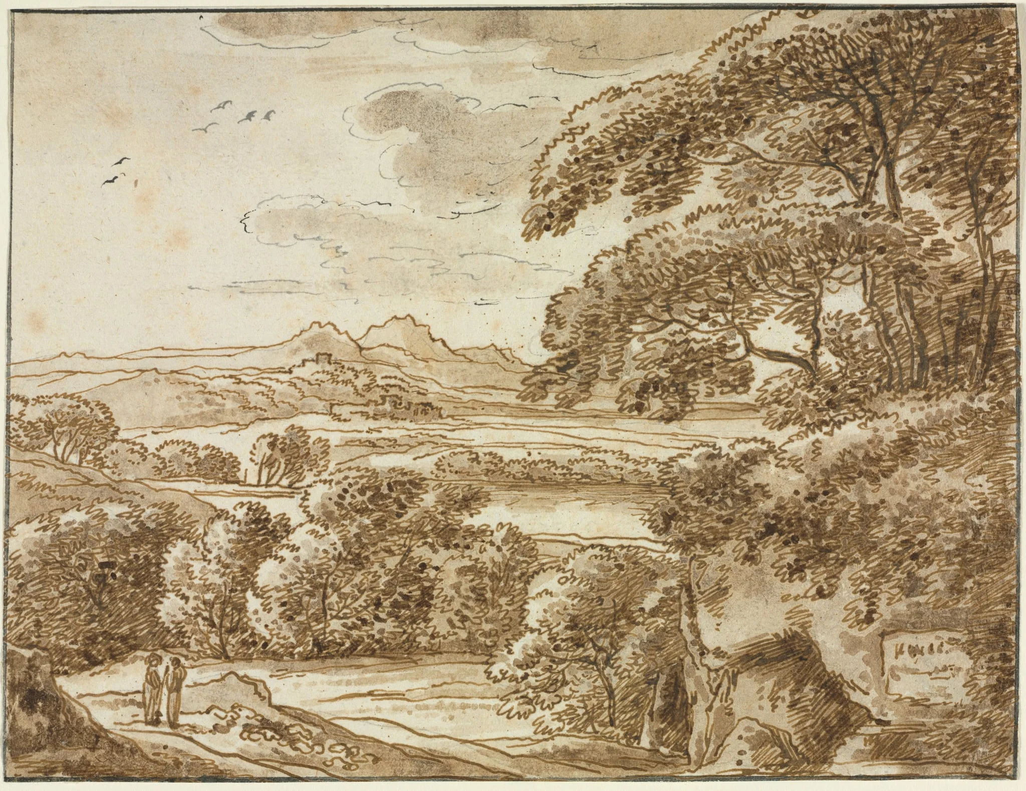 Landscape, by Franz Kobell, 1780