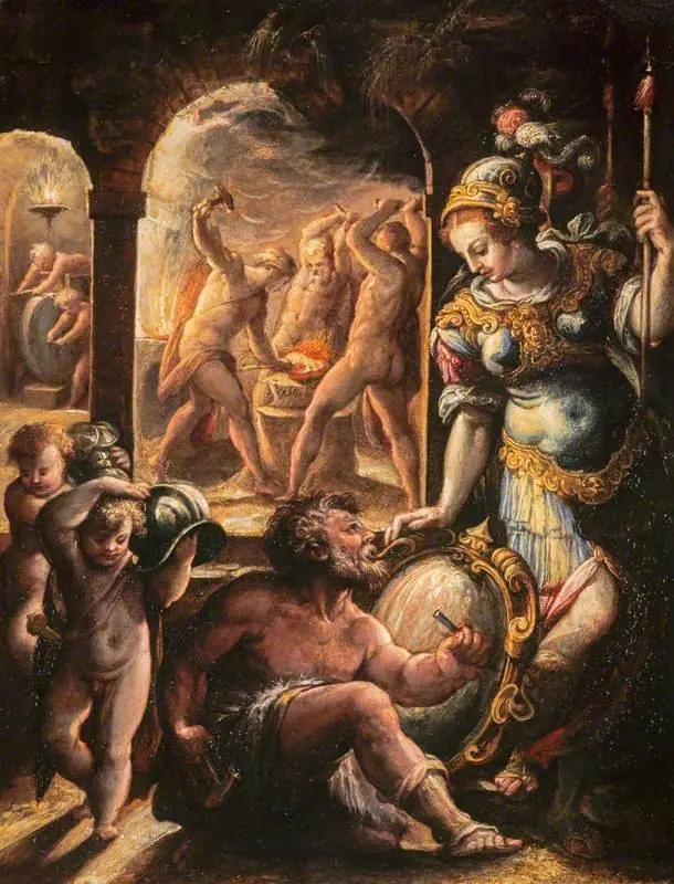 Minerva at the Forge of Vulcan