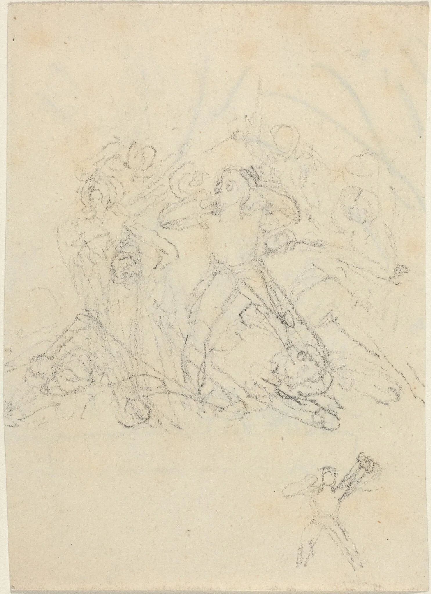 Battle Scene, by John Flaxman, graphite, 1790