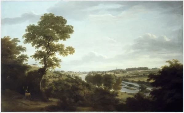 A View of Dublin from Chapelizod, by William Ashford, oil, 1798
