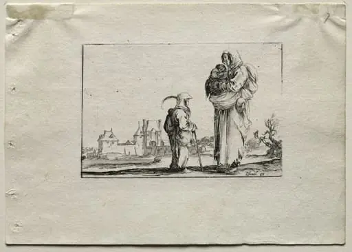 Caprices:  Beggar Woman with a Baby and a Little Girl