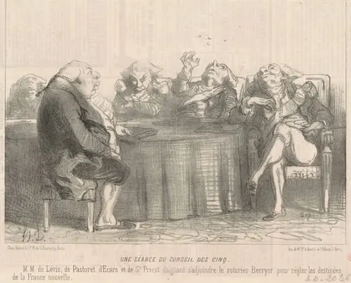 Une séance du conseil des cinq