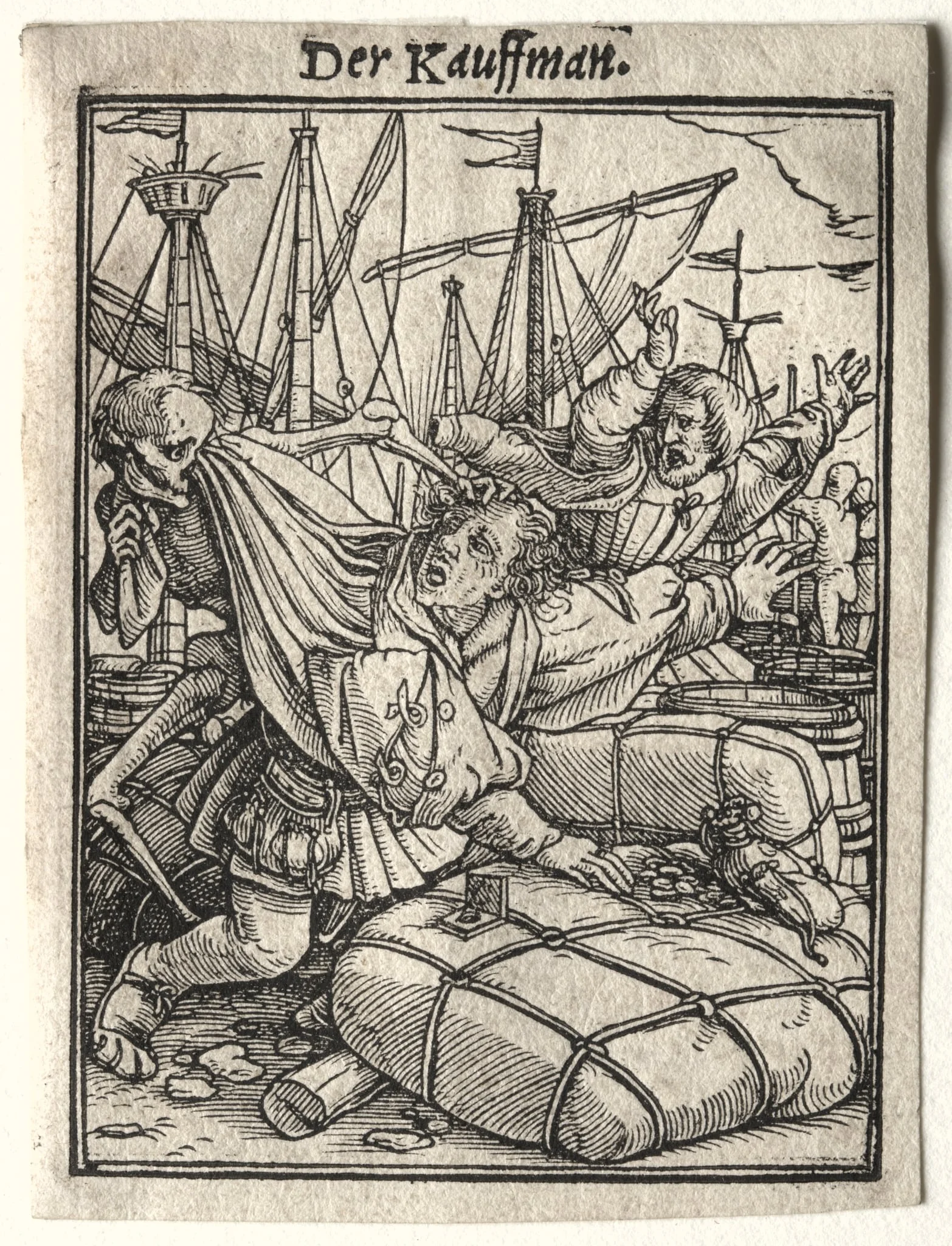 Dance of Death: The Merchant, by Hans Holbein the Younger, 1526