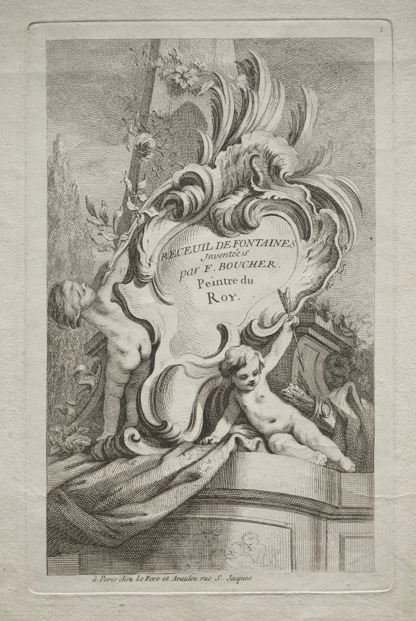 No. 1: Title Page, by Gabriel Huquier, 1736