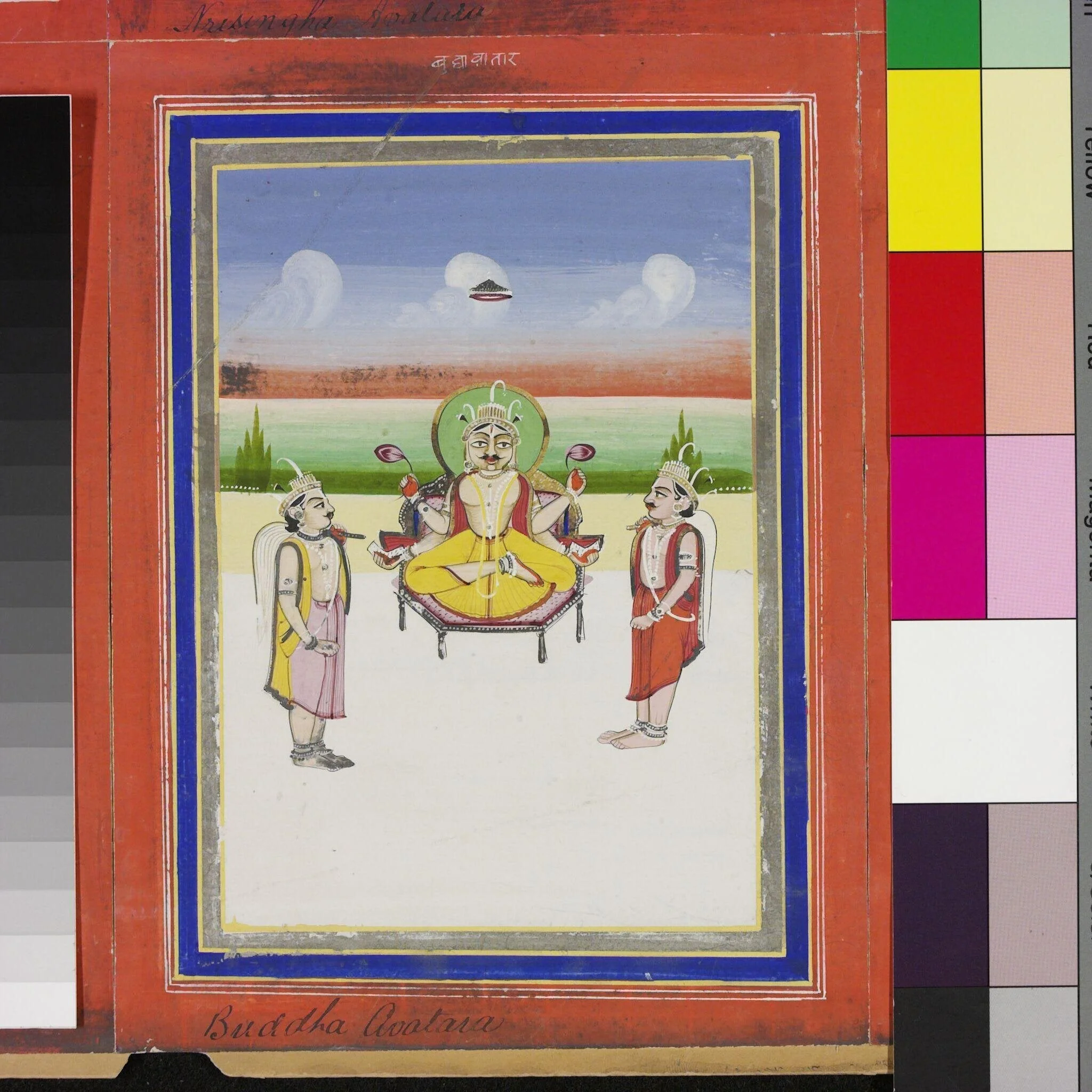 Vishnu as Buddha Avatar, by Unknown, paint, 1850