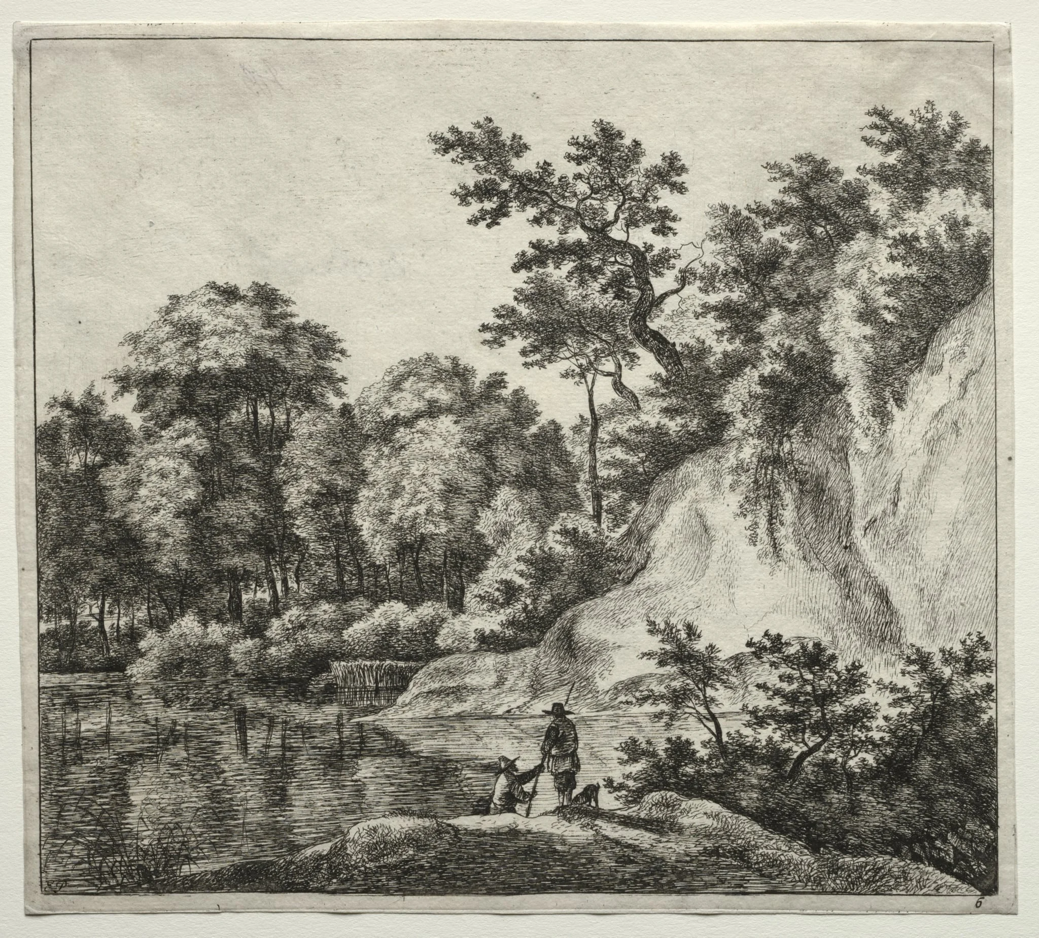 The Rock Bathed by the River, by Jan Hackaert, 1666
