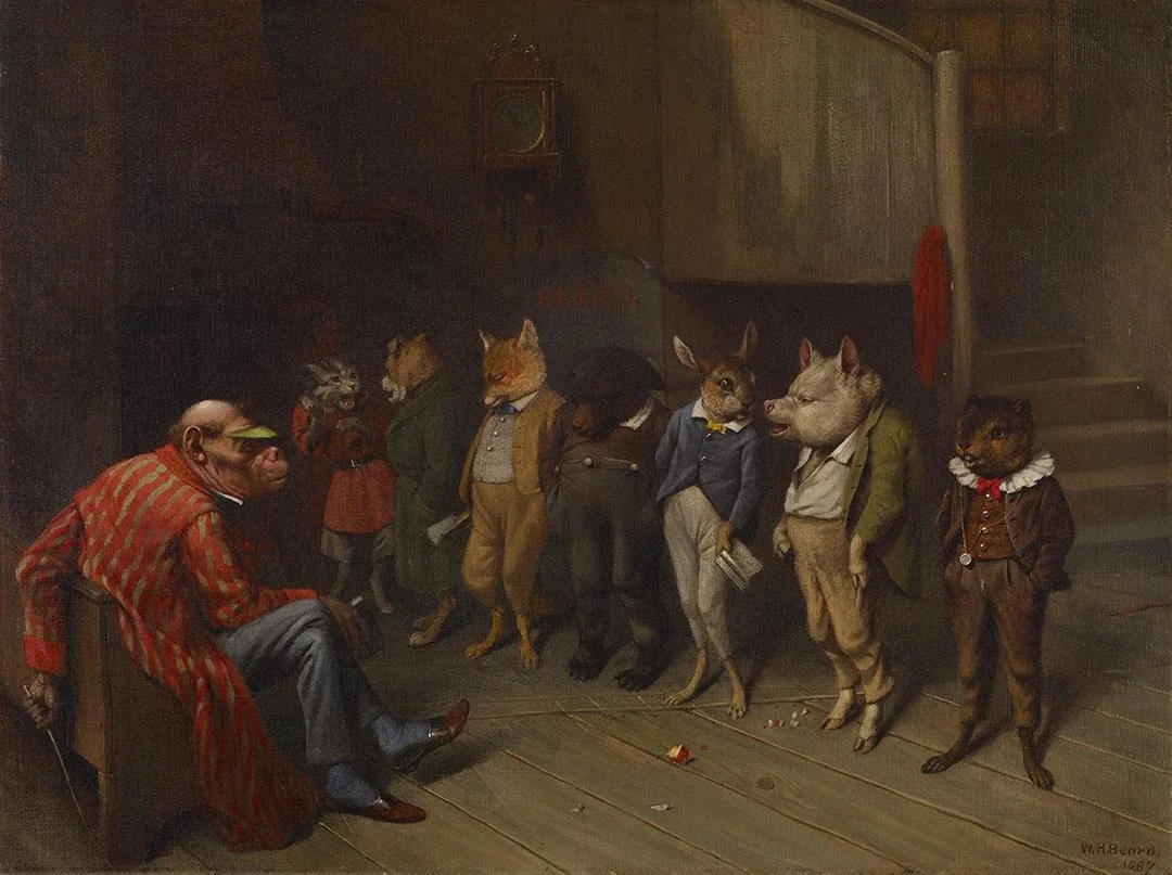 School Rules, by William Holbrook Beard, oil, 1894