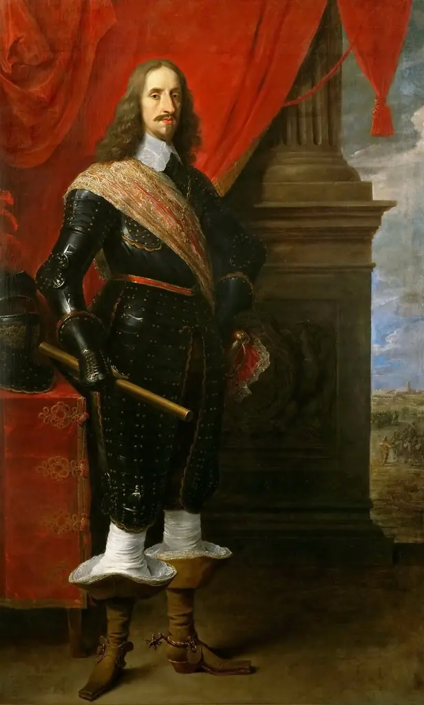 Archduke Leopold Wilhelm, with the Siege of Gravelingen in the background