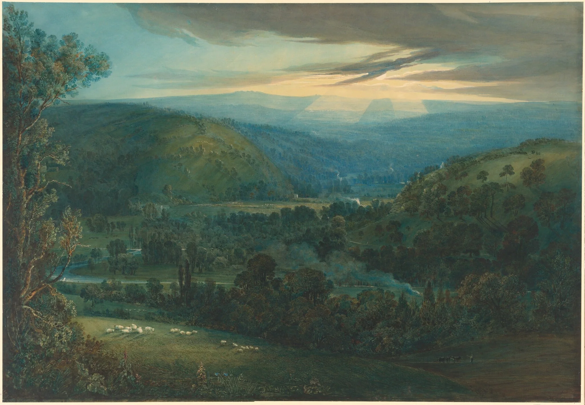 Dawn in the Valley, by William Turner of Oxford, watercolor, 1832