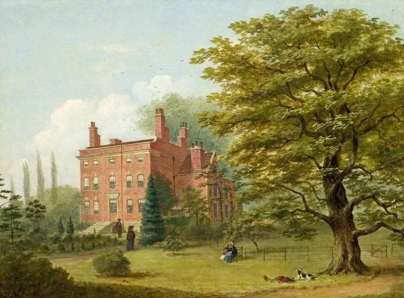Abbot's Hill House, Derby, by Unknown, oil, 1840